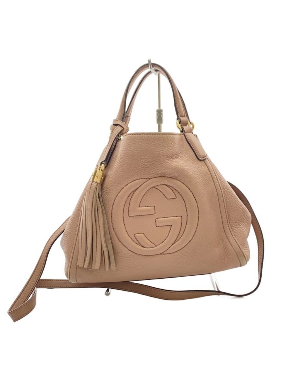 Gucci Soho Shoulder Bag Leather Pink